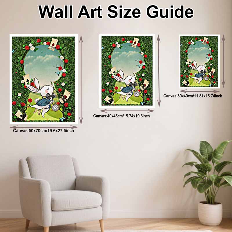 Disney diamond painting full drill 5D White Rabbit Alice in Wonderland art home decor creative handicrafts