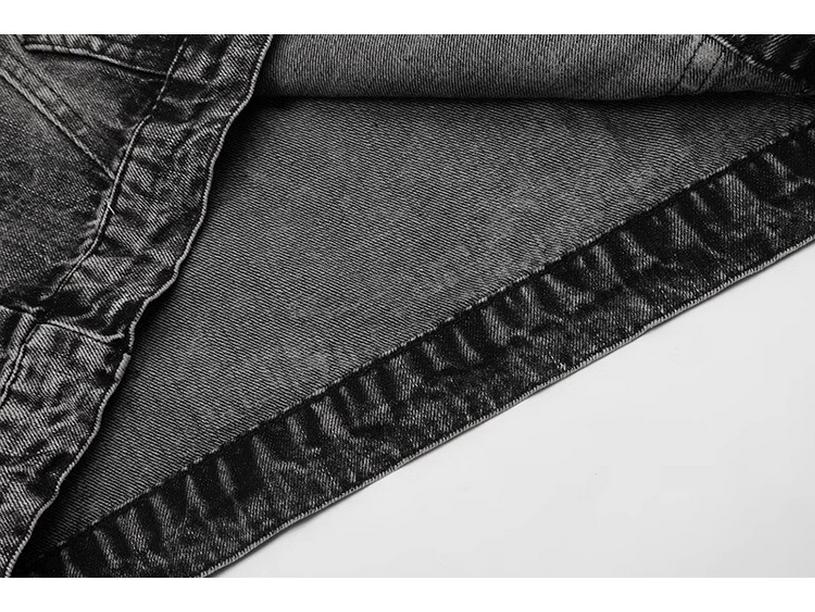 Unisex Retro Distressed Denim Hoodie Jacket - Spring/Autumn Loose Fit