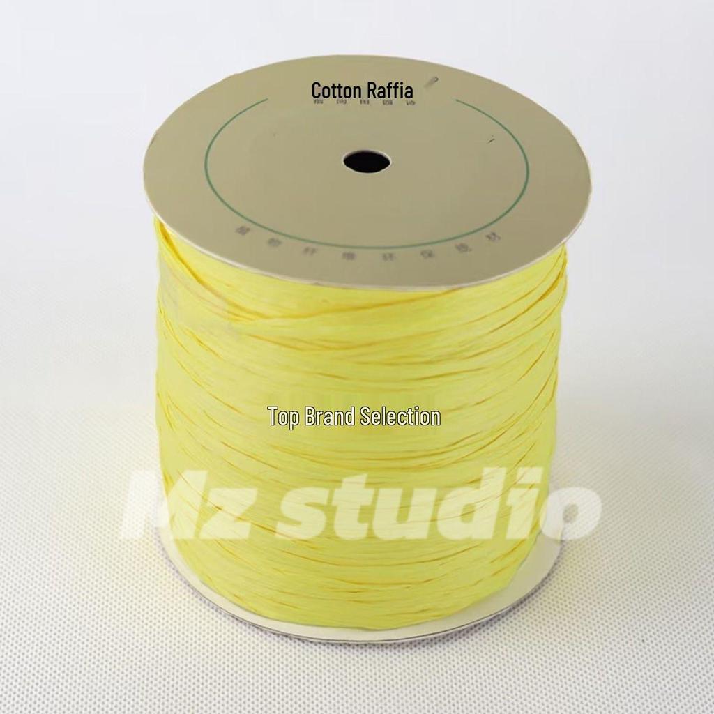 250m Bast Baumwollstroh Rolle für DIY: Handgefertigte Hüte & Taschen, Kostenloser Versand