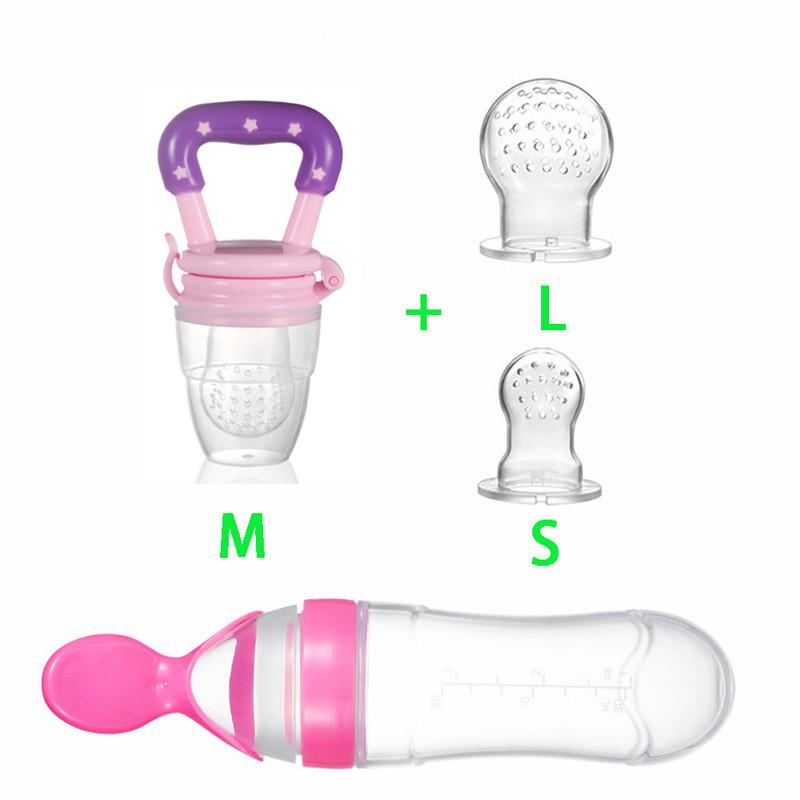 4Pcs/Set Baby Food Pacifier Toddler Nibbler Feeder Cup Boy Girl Fruit Vegetable Feeding Infant Newborn Nipple Soother Bottles