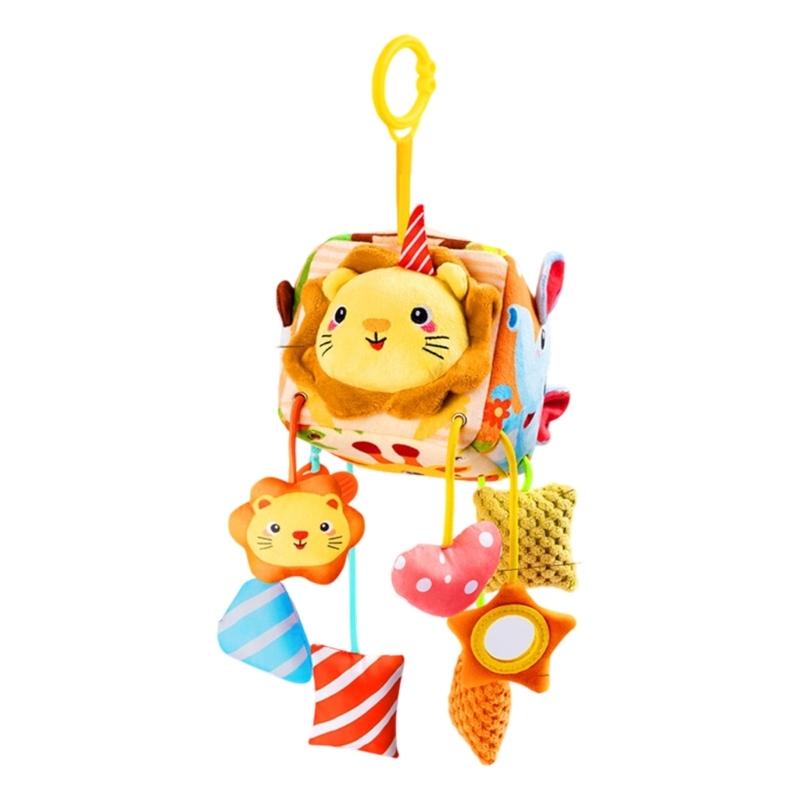 Multiuse Baby Stroller Accessory Wind Chime Crib Mobile Hanging Rattle Toy Cartoon Sensory Developmental Toy For Infant
