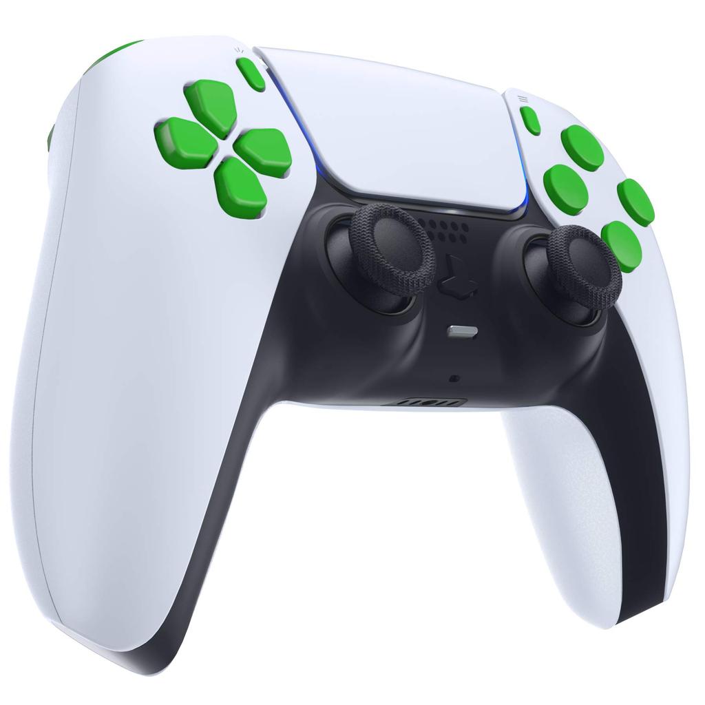 eXtremeRate Replacement for PS5 Controller Share Optional Face Pure Color Full Button Set for PlayStation 5 Controller Controller Not Included D-Pad