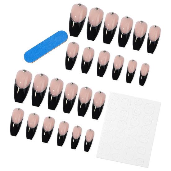 

Yousheng 1 комплект накладных ногтей ультратонкие съемные потрясающие визуальные эффекты удлинение ногтей бесшовные полное покрытие накладные ногти глянцевый маникюр A