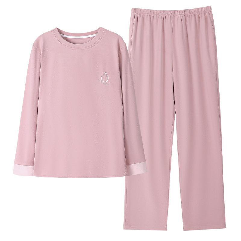 Pajamas Women'S Autumn And Winter Island Velvet Thin Velvet Casual Wear Homewear Winter Women'S Coral Velvet Warm Suit