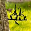 1pc Metal Branch with 2 Gnomes and Mushrooms – Yard Art Decoration for Garden, Tree, and Outdoor Spaces. Perfect Garden Gift.