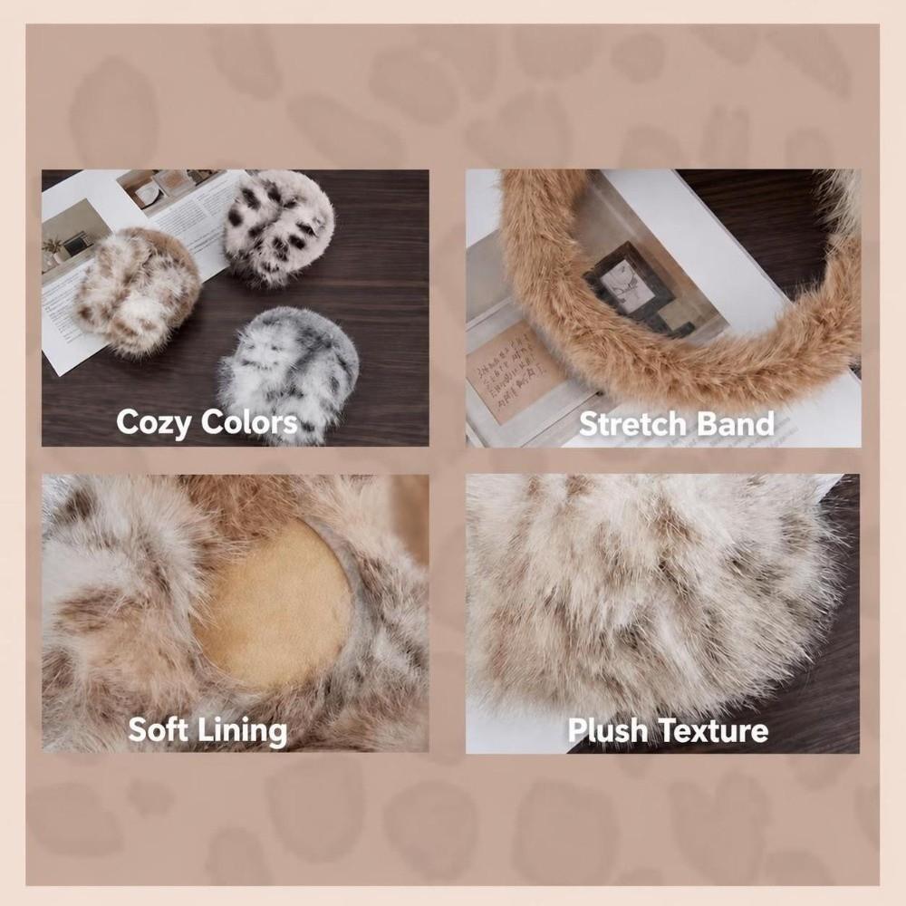 Soft Fluffy Plush Ear Warmers Windproof Thermal Ear Covers  Autumn Winter Outdoor