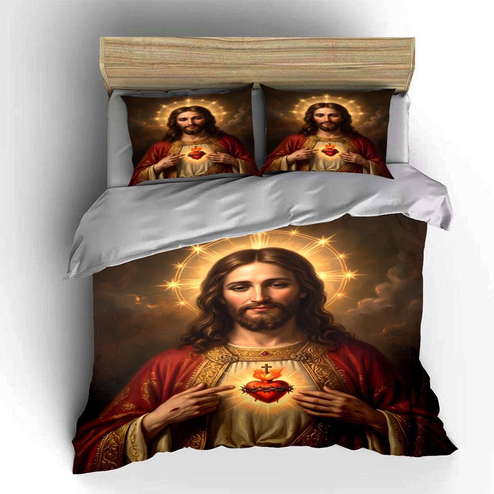 Heilig Hart van Jezus. Beddengoedsets Dekbedovertreksets Dekbedovertrekken Kussenslopen(1*Dekbedovertrek 2*Kussenslopen zonder dekbedvulling)