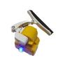 Helmet Lens Wiping Unit with Plastic Housing, Two Push Controls and Built-In Warning Light for Rainy Road Travel