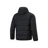 Li Ning Table Tennis Series Warm Comfortable Hooded Zipper Simple Fashion Down Jacket Unisex Outerwear Black AYMU281
