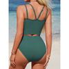 CHARMLEAKS Women's High Waisted Bikini Sets Sporty Two Piece SwimsuitBathing Suit with Pockets