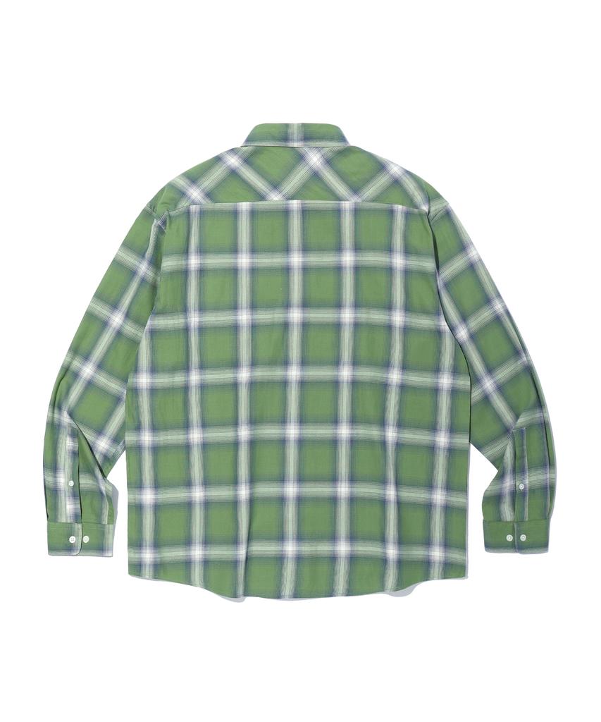SOUNDSLIFE Ombre Check Shirt Green
