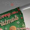 2D Flat Printing  JIT 2pcs   Curtains (Without Rod) Festive Cheer Fashionable Chic Curtains Machine Washable Fabric Curtains