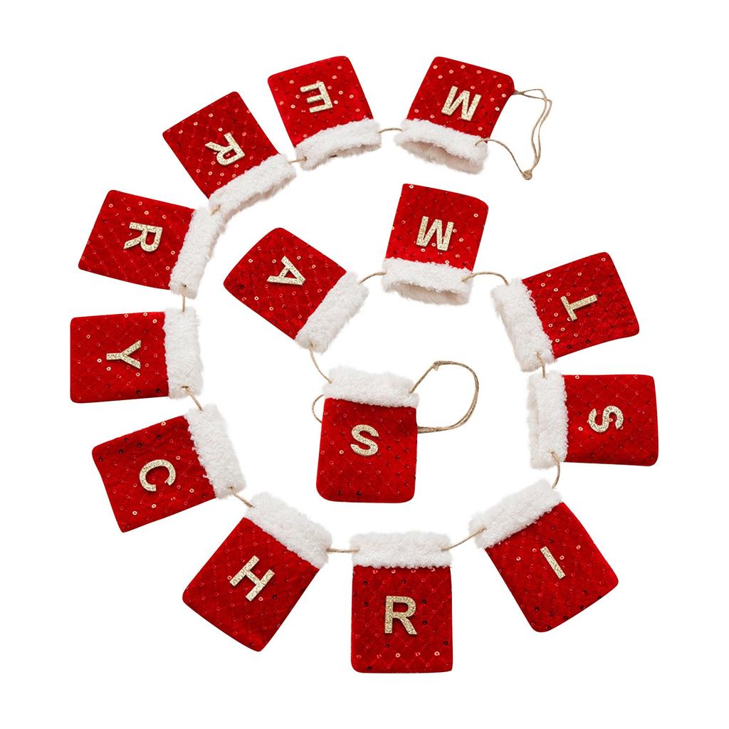 Christmas Letter Pocket Flag Christmas Background Wall Decoration Atmosphere Scene Layout