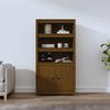 Day and Night - Day and Night High Sideboard Solid Honey Brown Pine Wood 80x35x154 Cm