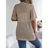 HNXC Summer Hollowed-out Short-sleeved Knitted Cardigan for Vacation Sun Protection Women's Wear