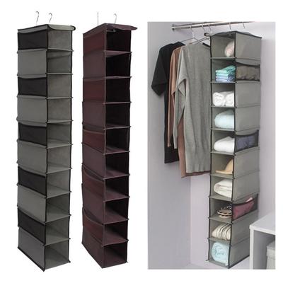 Shoe Storage Hanging Bag with 6 Mesh Pockets 10 Layers Design Large Capacity Waterproof Vertical Storage Organizer Shoe Hanger
