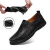 Genuine Leather Men Casual Shoes Luxury Brand 2025 Slip on Formal Loafers Men Moccasins Italian Black Male Driving Shoes JKPUDUN