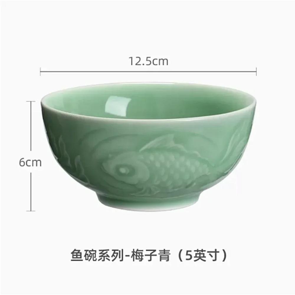 Large capacity Ceramic Teacup Longquan Celadon Tea Bowl Porcelain Teaware Accessories Master Tea cup Single Cup Drinkware