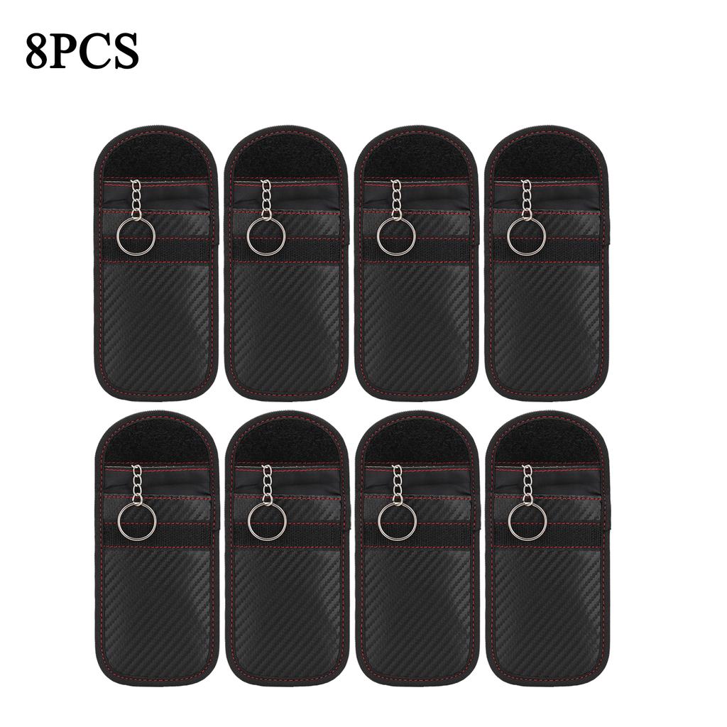 2-10PCS Car Key Signal Blocker Case Faraday Cage Fob Pouch Keyless Entry RFID Blocking Shielding Bag Car Accessories