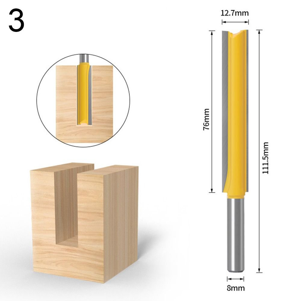 New Woodworking Tool Double Flute Router Bits Slotting Cutter Drill Bit Milling Cutter