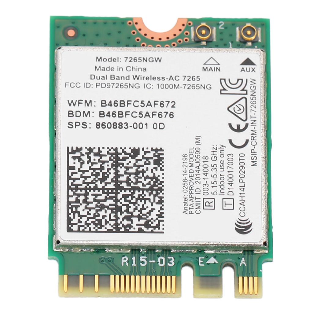Wireless Network Card 7265NGW 7265AC Dual Band M.2 Interface Bluetooth 4.0 Computer Supplies