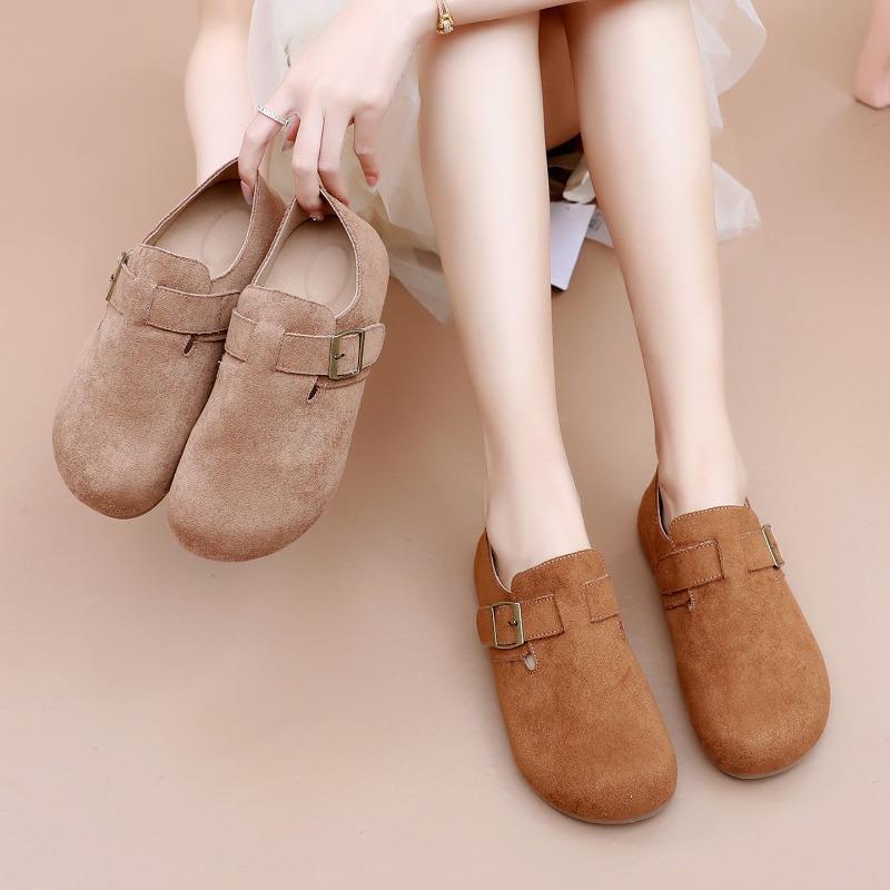 Women's Shoes Retro One Foot Stirrup Full Package Comfortable Lightweight Not Tired Feet Soft Bottom Hundred Thick Bottom Casual Shoes