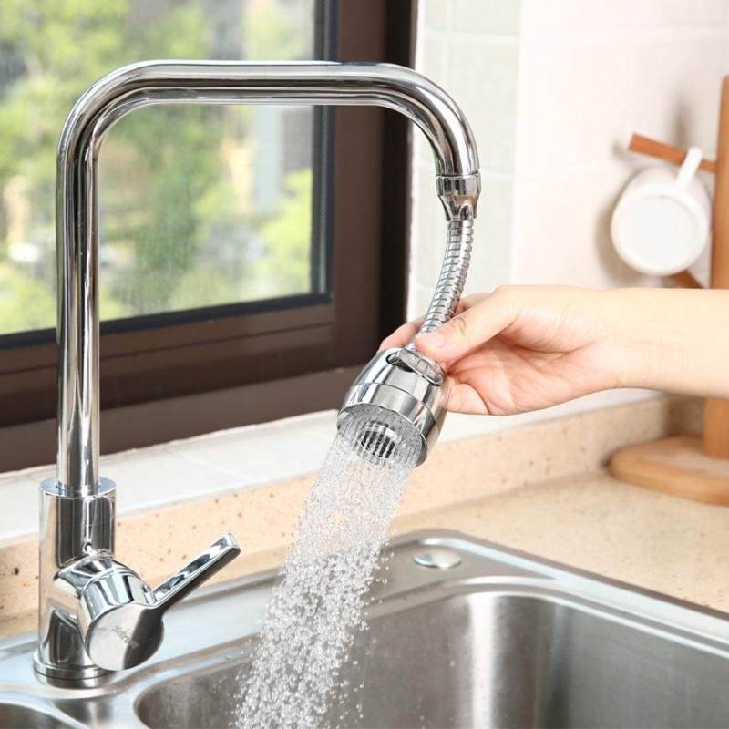 4pcs Practical Faucet Extenders 360 Degree Rotation ABS Faucet Attachments Tap Extension Aerator Set for Easy Cleaning