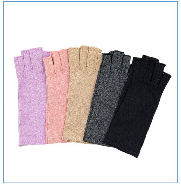 Gray Outdoor Compression Fingerless Gloves for Exercise & Rehabilitation