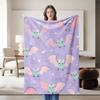 1 piece purple bat-themed flannel blanket, soft, suitable for sofa, bed, office, all-season use.