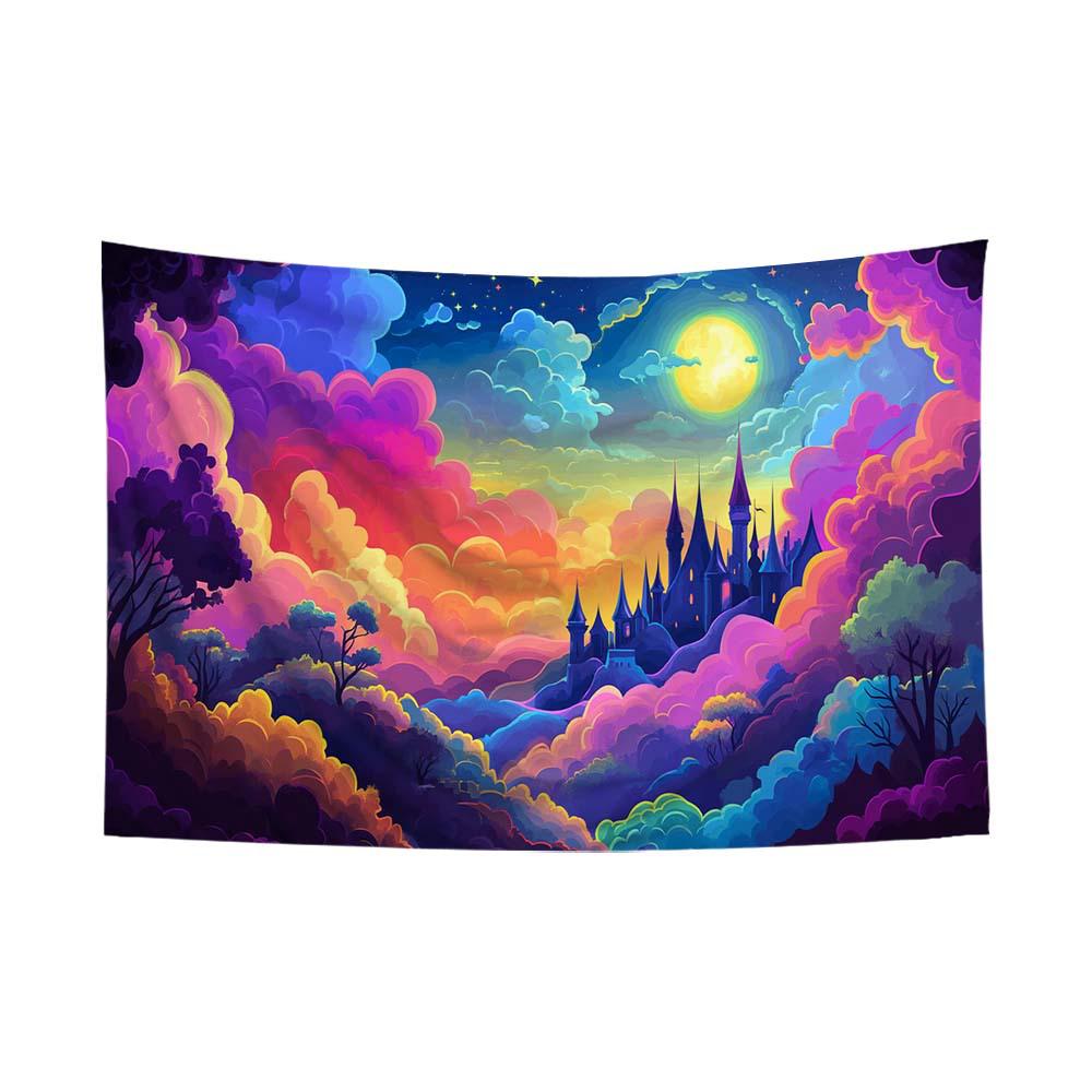 Fluorescent Festival Atmosphere Wall Hanging - Artistic Decoration Cloth