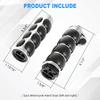Motorcycle Handle Grips Universal 1'' Chrome Hand Grips with Anti-Slip Rubber Design and Throttle Assist Fit for Harley Yamaha Suzuki Honda Kawasaki
