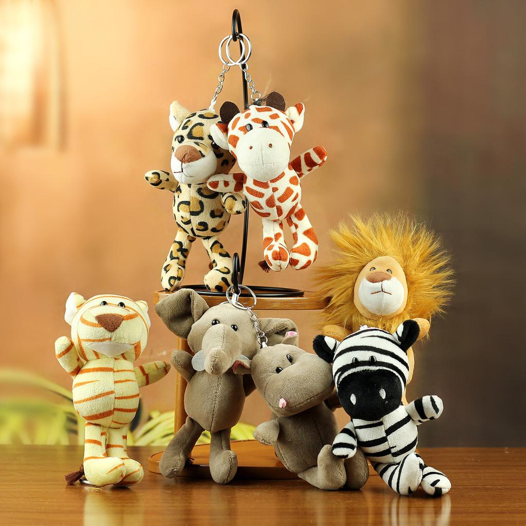 Jungle Animal Plush Toy Keychain With Pp Cotton Filling For Kids And Teens