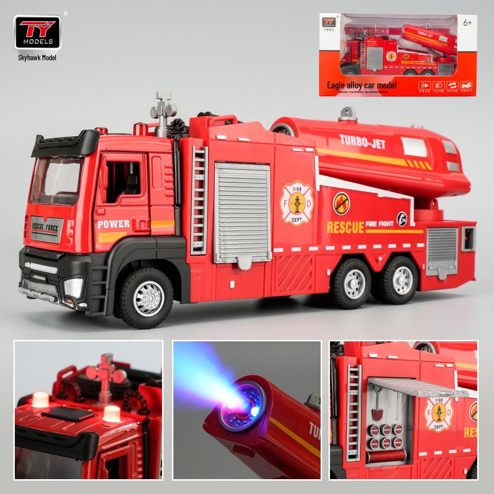 Boxed Alloy Fire Truck Model for Kids – 1:32 Scale