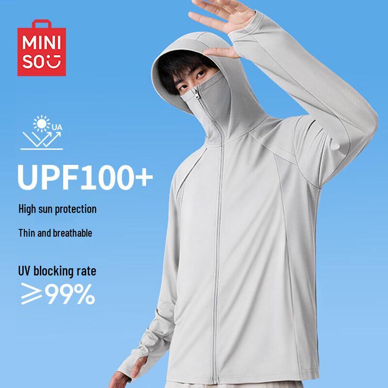 Miniso Men s Cool-Touch Hooded UV Protection Jacket XL