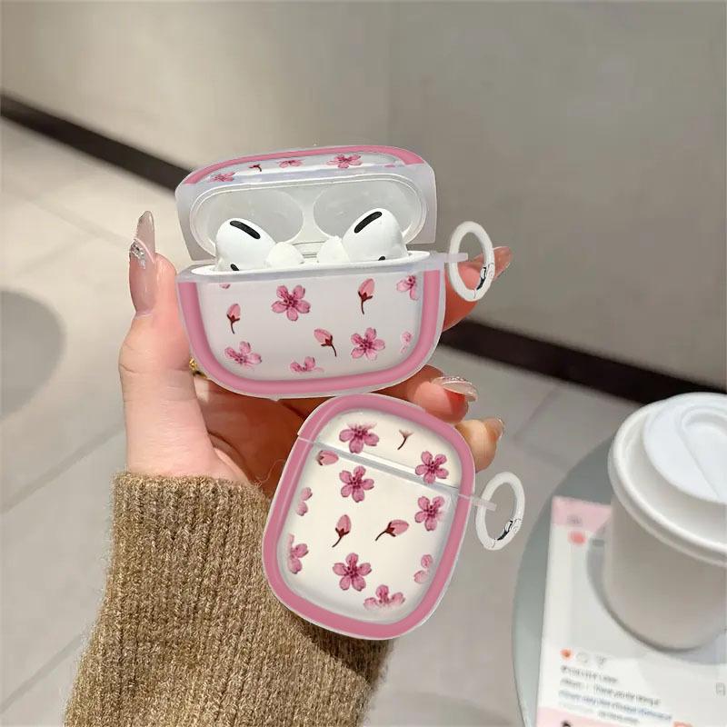 Sakura pink is suitable for AirPods 1/1/1 /1/Pro /pro1 generation, TPU wireless earphone box