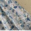 Qooth Women Embroidery  A Line Tulle Skirt Wide Hem Mid Length Elastic Waist Skirt Elegant QT2634