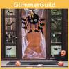 American Style Halloween Spider Door Decoration Featuring Intricate Fabric Design For Spooky Atmosphere