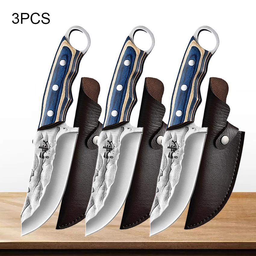 Kitchen Boning Knife Hand Forged Knives Stainless Steel Professional Chef Slicing Fruit Fish Butcher Meat Cleaver Knives