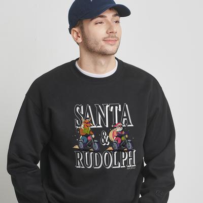 OHP Ohp X Goodd Santa And Rudolph Fleece-Lined Sweatshirt