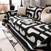 Camping Picnic Black White Mat Throw Blankets for Living Room Sofa Couple Position Modern Throw Color Block Blanket Cover