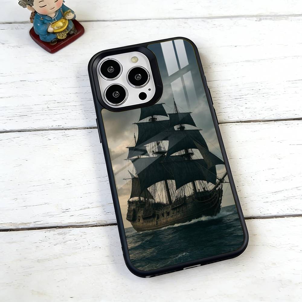 Vintage pirate ship Phone Case Magnetic with Magsafe Wireless Charging For iPhone17,16,15,14,13,12,11 Plus,Pro