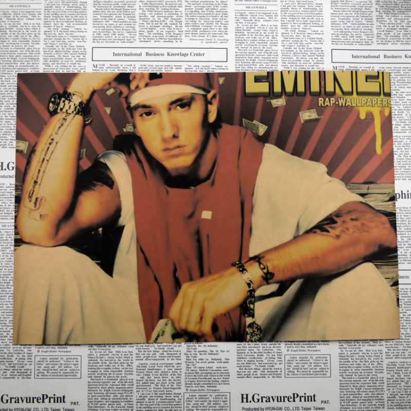 Eminem Retro Punk Poster - Kostenloser Versand Dekorative Rock Sänger Kunst