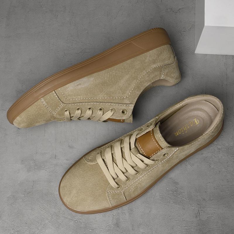Fashion Leisure Walk Man Casual Shoes Loafers British Suede Leather Sneakers Classic Mens Skateboard Footwear Spring Summer Oxford Shoes