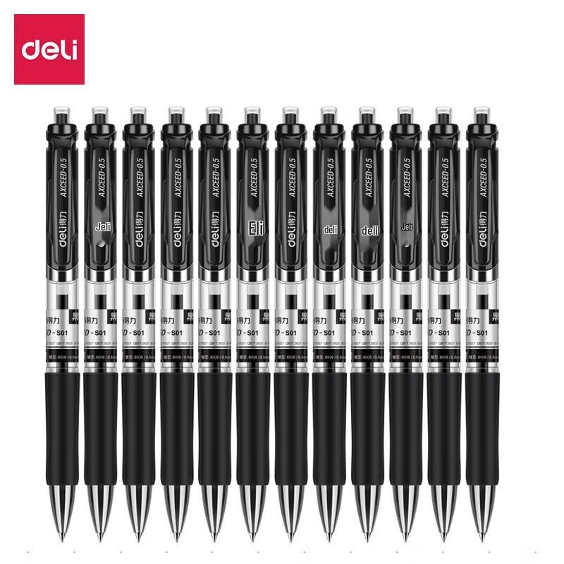 Deli S01 0.5mm Ret retractable Gel Pens