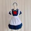 Japanisches Lolita Klassisches Dienstmädchen-Outfit – Schwarz-Weißer Rock mit Schürze