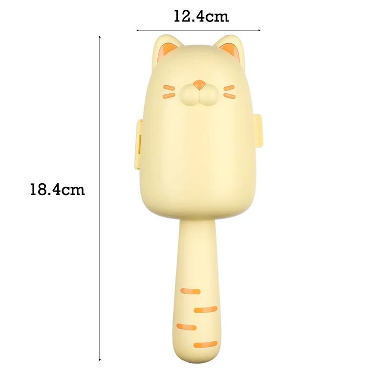 Cute Cat Shape Hair Remover Roller Tearable Adhesive Paper Dust Removal Roller for Clothes Pets Home Sticky Hair Cleaning Brush
