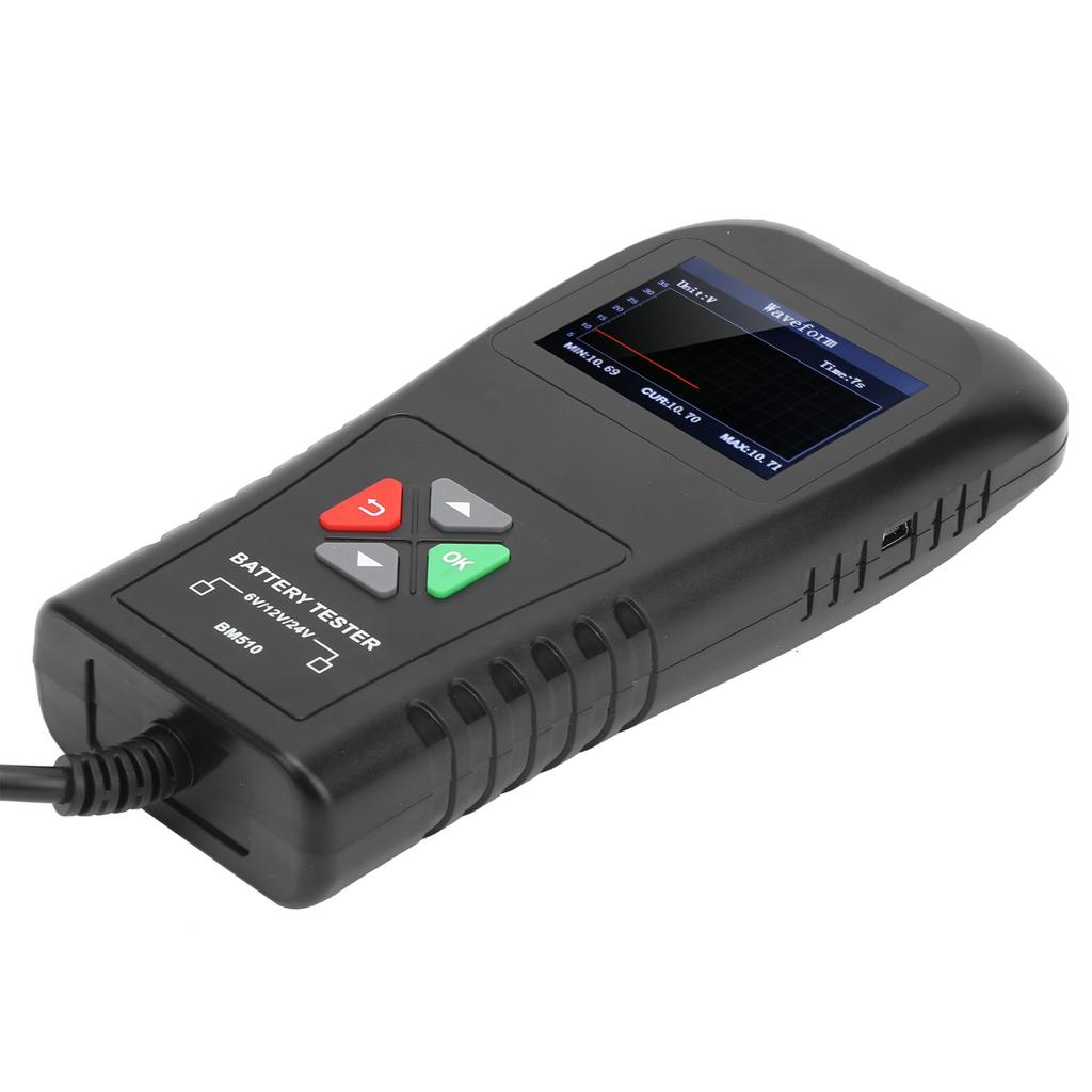 6V 12V 24V Alternator Analyzer 2.8in TFT Screen Battery Tester Diagnostic for Car Motorcycle Marine Boat