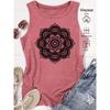 2026 Trendy Mandala Pattern Print Women Sleeveless Tank Top High Quality Casual Spring Summer Vest