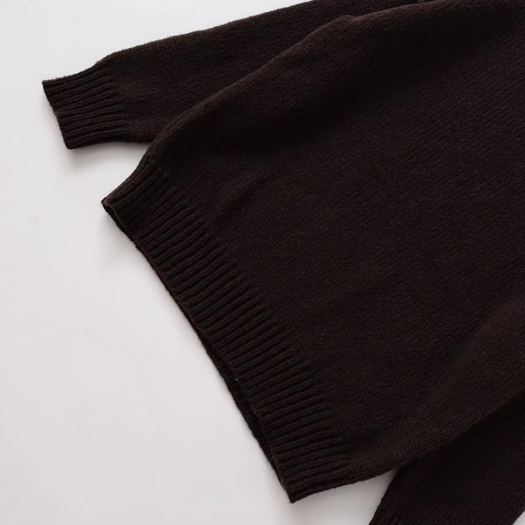 European and American style, new women's clothing, foreign style, fashionable sewing decorative knitted sweater 6771135