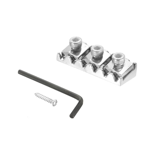 uxcell Guitar String Locking Nut, Electric Guitar Tremolo Bridge Lock, Metal Replacement Part for Electric Guitars, 42mm, Silver